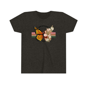 Set Yourself Free Butterfly Girls Youth Retro T-shirt