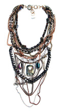 Load image into Gallery viewer, Multi Color Statement Necklace With Swarovski Crystals.
