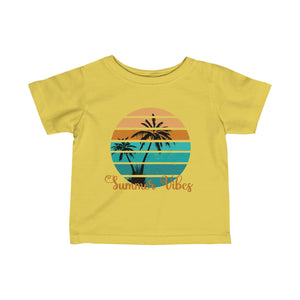 Summer Vibes Palm Tree Infant Fine Jersey Tee