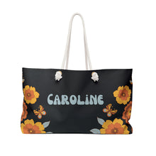 Load image into Gallery viewer, The Caroline Vintage Flowers Custom Weekender/Beach Bag
