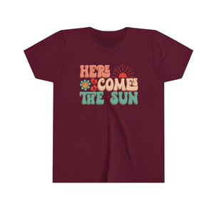 Here Comes The Sun Girls Youth Retro T-shirt