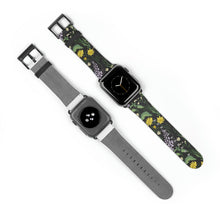 Load image into Gallery viewer, Vintage Flowers Faux-Leather Apple Watch Band
