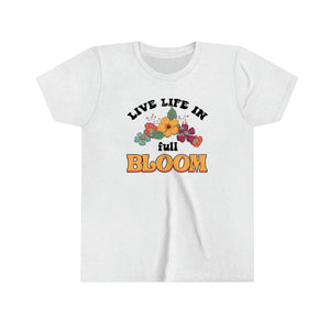 Live Life In Full Bloom Youth Retro T-shirt