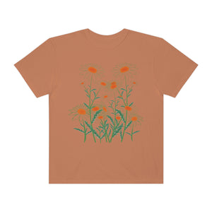 Wildflowers Stenciled Women’s Vintage T-shirt