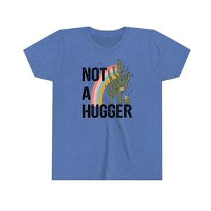 Not A Hugger Cactus Girls Youth Retro T-shirt