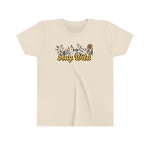 Stay Wild Wildflowers Girls Youth Retro T-shirt