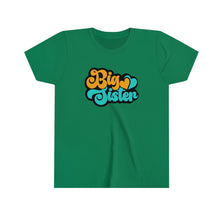 Load image into Gallery viewer, Big Sister Aqua Yellow Retro Girl&#39;s T-shirt
