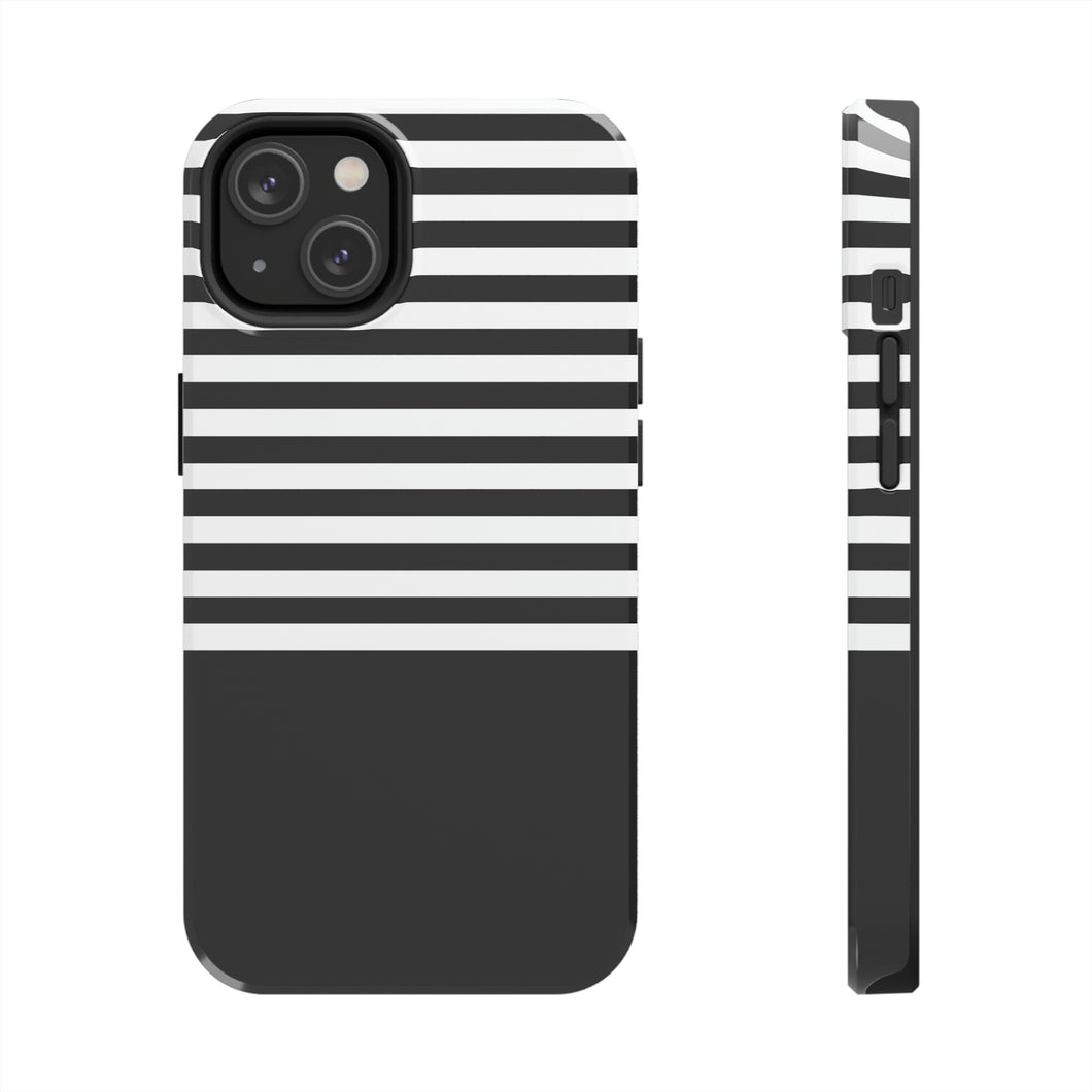 Black and White Stripes Tough Phone Case, Case-Mate