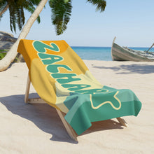 Load image into Gallery viewer, The Zachary Retro Custom Name Beach Towel
