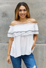 Load image into Gallery viewer, ODDI Full Size Off The Shoulder Ruffle Blouse
