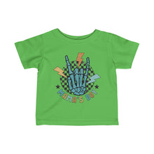 Load image into Gallery viewer, Mamas Boy Skeleton Hand Infant Fine Jersey Tee
