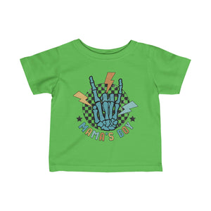 Mamas Boy Skeleton Hand Infant Fine Jersey Tee