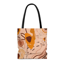 Load image into Gallery viewer, Abstract Peach and Brown High Quality Tote Bag
