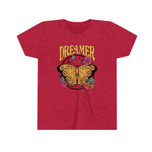 Load image into Gallery viewer, Dreamer Yellow Butterfly Youth Girls Retro T-shirt
