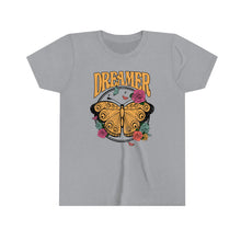 Load image into Gallery viewer, Dreamer Yellow Butterfly Youth Girls Retro T-shirt
