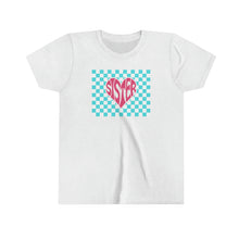 Load image into Gallery viewer, Sister Checker Heart Girls Youth Retro T-shirt
