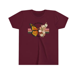 Set Yourself Free Butterfly Girls Youth Retro T-shirt