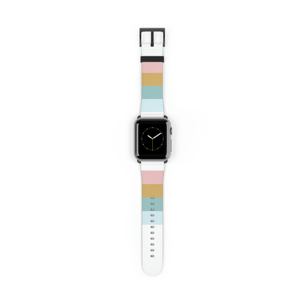 Soft Lined Boho Faux-Leather Apple Watch Band