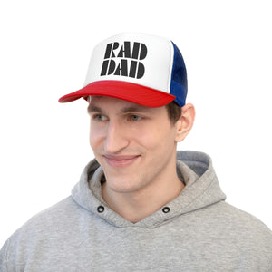 Rad Dad Black Graphic Trucker Cap