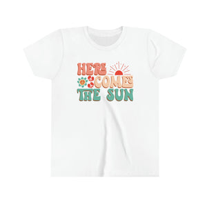 Here Comes The Sun Girls Youth Retro T-shirt