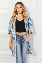 Load image into Gallery viewer, Justin Taylor Time To Grow Floral Kimono in Chambray
