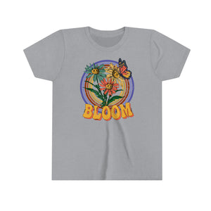 Bloom Flowers Youth Girls Retro T-shirt