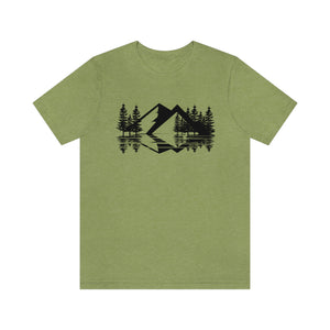 Moutains Sketch Men's Short Sleeve Graphic Tee