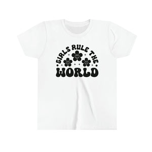 Girls Rule The World Youth Girls Retro T-shirt