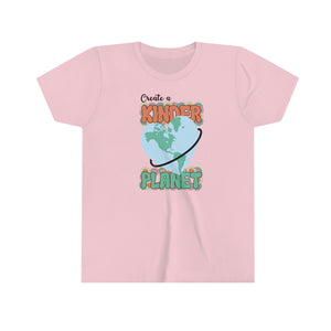 Create a Kinder Planet Girls Youth Retro T-shirt