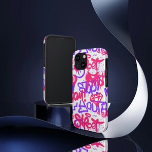 Graffiti Pink Tough Phone Case, Case-Mate