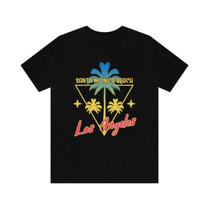 Santa Monica Beach Men's Short Sleeve Graphic Tee