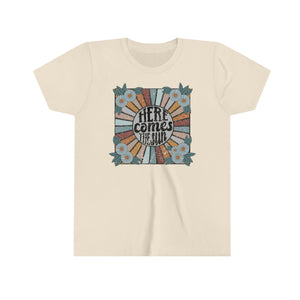 Here Comes The Sun Girls Youth Retro T-shirt