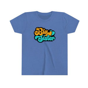 Big Sister Aqua Yellow Retro Girl's T-shirt