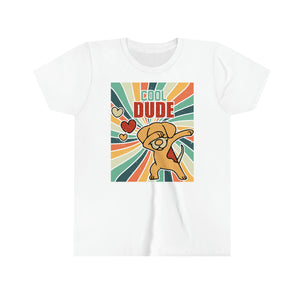 Cool Dude Dog Retro Youth Boys T-shirt