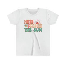 Load image into Gallery viewer, Here Comes The Sun Girls Youth Retro T-shirt
