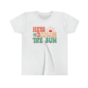 Here Comes The Sun Girls Youth Retro T-shirt