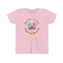 Load image into Gallery viewer, Say Yes to New Adventures Girls Youth Retro T-shirt
