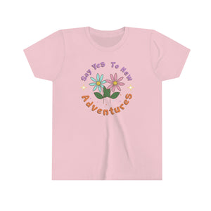 Say Yes to New Adventures Girls Youth Retro T-shirt