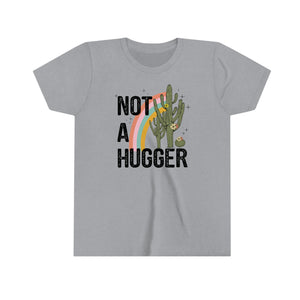 Not A Hugger Cactus Girls Youth Retro T-shirt