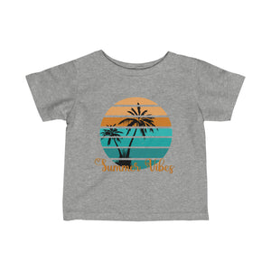 Summer Vibes Palm Tree Infant Fine Jersey Tee