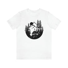 Load image into Gallery viewer, Cabin in The Woods Sketch Men&#39;s Short Sleeve Graphic Tee
