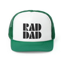 Load image into Gallery viewer, Rad Dad Black Graphic Trucker Cap
