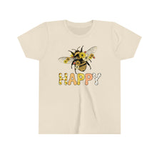 Load image into Gallery viewer, Bee Happy Youth Girls T-shirt
