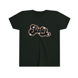 Sister Leopard Girls Youth Retro T-shirt