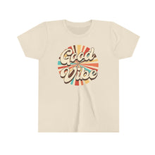 Load image into Gallery viewer, Good Vibes Girls Youth Retro T-shirt
