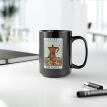 Load image into Gallery viewer, The Sanity Tarot Black Mug, 15oz
