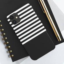 Load image into Gallery viewer, Black and White Stripes Tough Phone Case, Case-Mate
