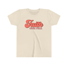 Load image into Gallery viewer, Faith Over Fear Youth Girls Retro T-shirt
