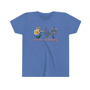 No Rain No Flowers Girls Youth Retro T-shirt