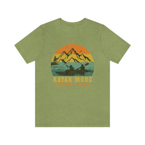 Kayak More Worry Less Men's Short Sleeve Graphic Tee